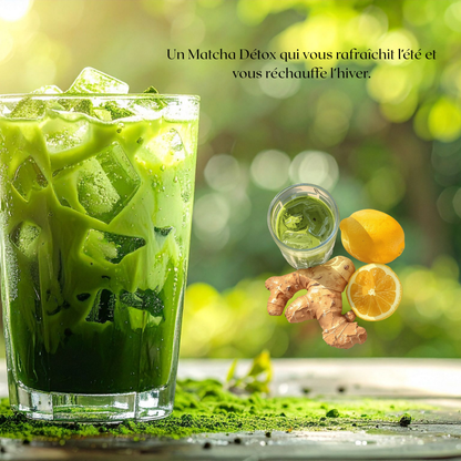 Matcha gingembre & citron – Poudre naturelle 100% premium