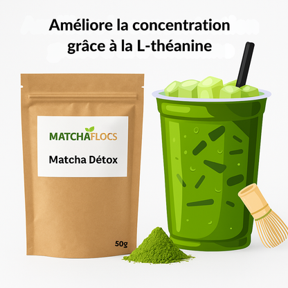 Matcha gingembre & citron – Poudre naturelle 100% premium