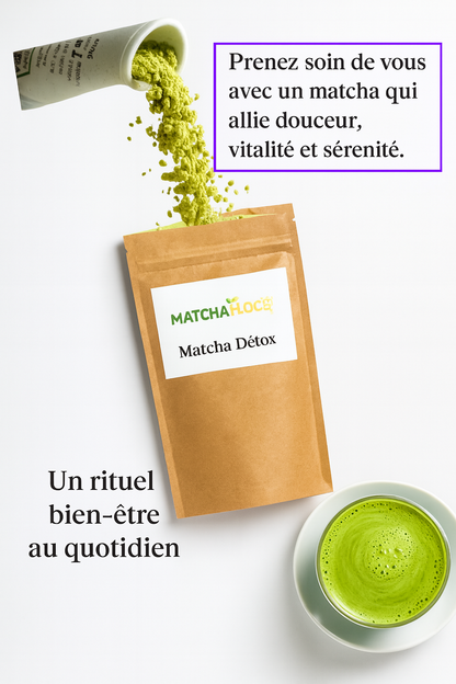 Matcha gingembre & citron – Poudre naturelle 100% premium