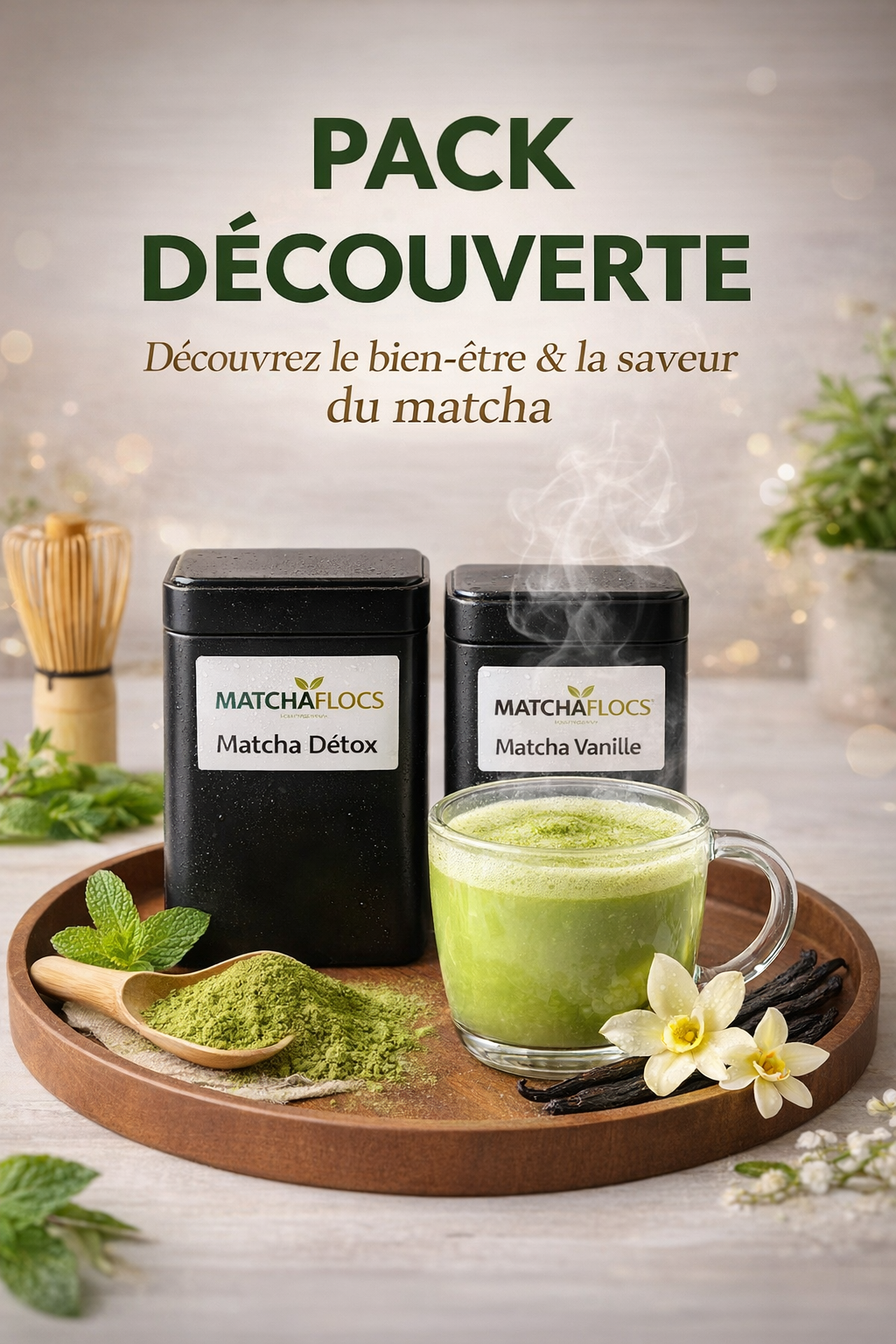 Pack Découverte Matchaflocs - 2 Saveurs