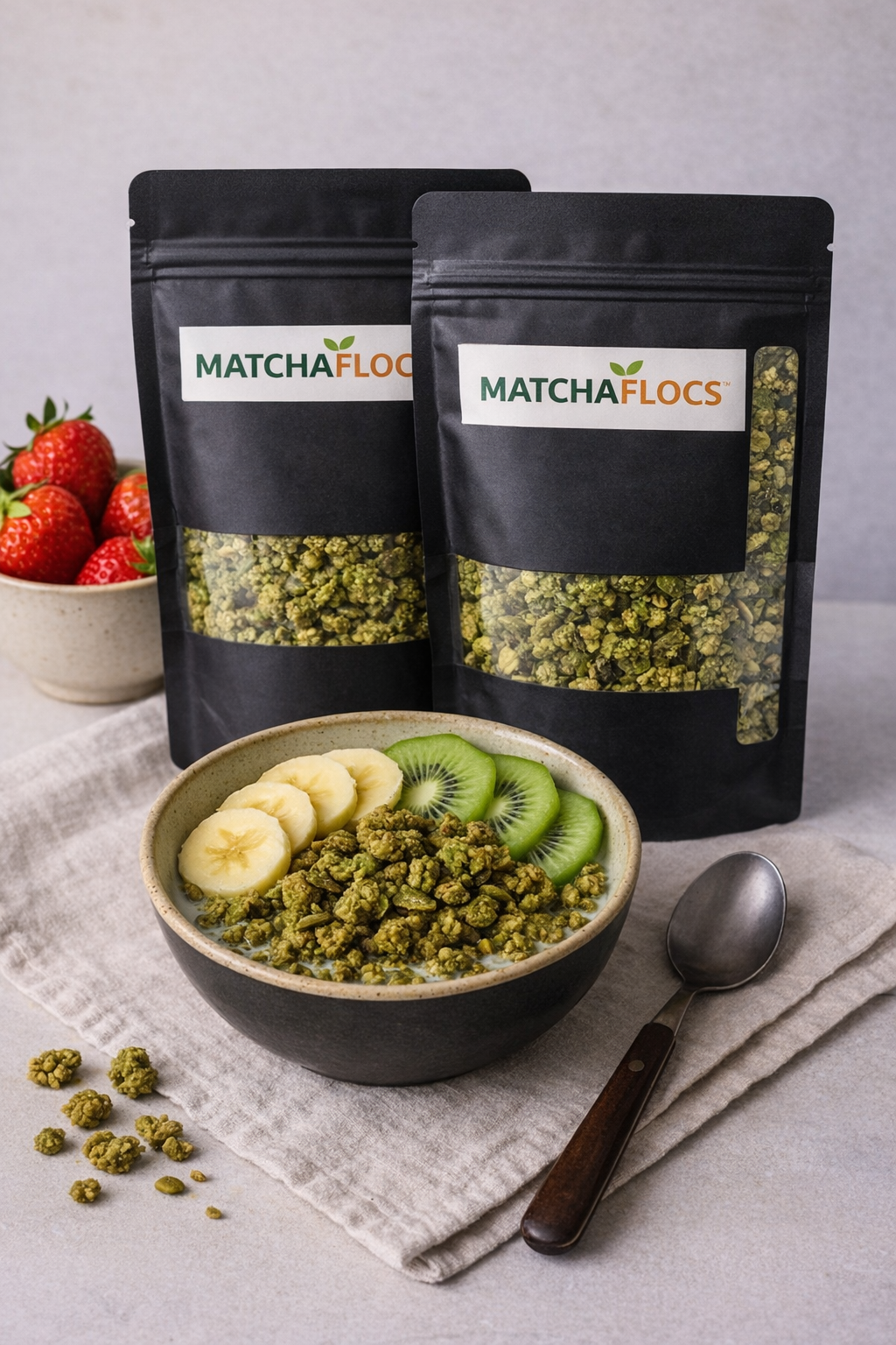 Duo dégustation Healthy Granola Matcha croquant et Moelleux