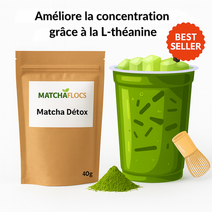 Matcha gingembre & citron – Poudre naturelle 100% premium