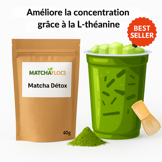 Matcha gingembre & citron – Poudre naturelle 100% premium
