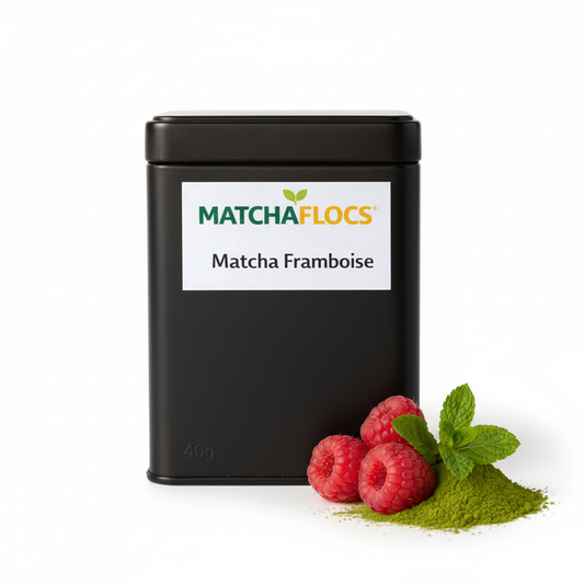 Matcha Énergie & Antioxydants – Framboise